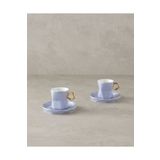 English Home Axel New Bone China Kahve Fincan Takımı 4 Parça 2 Kişilik Lila