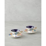 English Home Azalia New Bone China 4 Parça 2 Kişilik Kahve Fincan Takımı 90 Ml Renkli Renkli