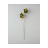 English Home Ball Flower Tek Dal Yapay Çiçek 61 cm Kırmızı - Yeşil