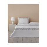 English Home Belleza Krep Super King Nevresim Takımı 260x220 cm Mavi-Turuncu