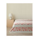 English Home Bera Baskılı Pamuklu Çift Kişilik Pike 200x220 cm Pembe