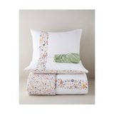 English Home Bloomy Lines Pamuk Çift Kişilik Çarşaflı Nevresim Takımı 200x220 cm Sarı