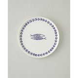 English Home Blue Fishy Seramik Pasta Tabağı 20 cm Beyaz - Lacivert - Renk