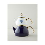 English Home Blue Horizon Emaye Çaydanlık 1,1 Litre + 2,3 Litre Lacivert