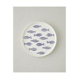 English Home Blue Rhythm Seramik Pasta Tabağı 20 cm Beyaz - Lacivert