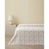 English Home Bonnie Tek Kişilik Pike 150x220 cm Sarı Pamuk - Polyester Desenli 1 Parça - Beyaz - Sarı