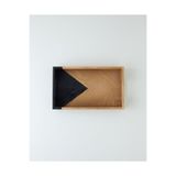 English Home Briel Dekoratif Tepsi 48x29,5x5,5 cm Kahverengi-Siyah