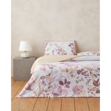 English Home Bright Garden Dijital Baskılı Kolay Ütülenir Tek Kişilik Çarşaflı Nevresim Takımı 160X220 cm Pembe - Sarı - 160 x 220 cm