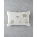 English Home Buds Nakışlı Dekoratif Kırlent 33x50 cm Ekru