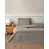 English Home Calen Çarşaflı Çift Kişilik Nevresim Takımı 200X220 cm Gri