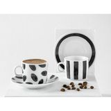 English Home Carino Siyah 2 Kişilik 80 ML Kahve Fincan Takımı