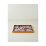 English Home Carolie Cam Dekoratif Tepsi 30x42 cm Bordo