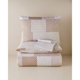 English Home Chain Patch Kolay Ütülenir Çarşaflı Çift Kişilik Nevresim Takımı 200X220 cm Turuncu - 200 x 220 cm