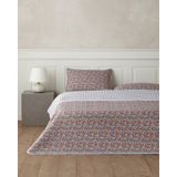 English Home Cherry Plaid Çift Kişilik Yatak Örtüsü Takımı 200x220 Cm Fuşya Fuşya