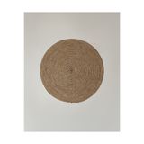 English Home Circle Art Dekoratif Jüt Kilim 90 cm Natural-Siyah