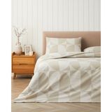 English Home Circle Loop Kolay Ütülenir Çift Kişilik Nevresim Takımı 200X220 cm Taş Rengi