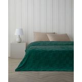 English Home Classic Check Jakarlı Supersoft Tek Kişilik Battaniye 150X200 cm Koyu Yeşil - 150 x 200 cm