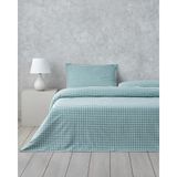 English Home Clouded Grid Ipliği Boyalı Çift Kişilik Çarşaflı Nevresim Takımı 200X220 cm Koyu Yeşil - 200 x 220 cm