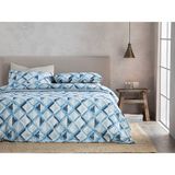 English Home Cloudy Argyle Kolay Ütülenir Çift Kişilik Nevresim Takımı 200 x 220 cm Mavi