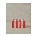 English Home Colorful Striped Kağıt İp Dekoratif Kutu 18x18x8cm Kırmızı