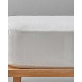 English Home Comfort Pamuklu Sıvı Geçirmez Çift Kişilik Yatak Koruyucu Alez Beyaz Beyaz