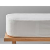 English Home Comfort Pamuklu Sıvı Geçirmez Tek Kişilik Yatak Koruyucu Alez 100x200 + 30 cm Beyaz - 100 x 200 cm