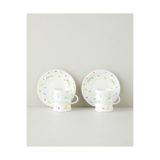 English Home Confella New Bone China 4 Parça 2 Kişilik Kahve Fincan Takımı 100 ml Renkli