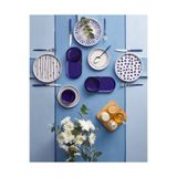 English Home Cosmos 14 Parça 6 Kişilik Seramik Kahvaltı Takımı - Lacivert