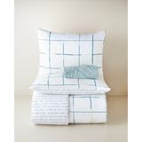 English Home Cozy Check Kolay Ütülenir Çarşaflı Çift Kişilik Nevresim Takımı 200x220 cm Mavi-Sarı - Mavi - Sarı - 200 x 220 cm