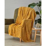 English Home Cozy Oasis Supersoft Tv Battaniye 120X160 cm Sarı - 120 x 160 cm