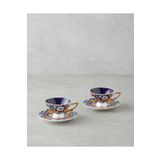 English Home Dahlia New Bone China 4 Parça 2 Kişilik Kahve Fincan Takımı 90 ml Renkli