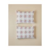 English Home Daisy Plaid Kolay Ütülenir 2'li Yastık Kılıfı 50X70 Cm, Kırmızı - Mavi, 50 x 70