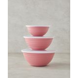English Home Deanna Plastik 3 Parça Saklama Kabı 1-2-3 Lt Pembe