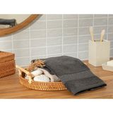 English Home Deluxe Pamuklu Low Twist El Havlusu Antrasit - 30 x 50 cm