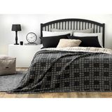 English Home Diamond Plaid Pamuklu Çift Kişilik Battaniye 200 x 220 cm Antrasit