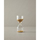 English Home Doğal Cam 15 Dk Kum Saati Kahve Silindirik Şekil Modern Tasarım - Kahverengi - 20 x 10 cm