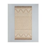English Home Dokuma Kilim 80X150 Cm Açık Krem - Kahve