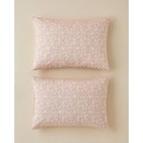 English Home Dulcie 50X70 cm Pembe Kolay Ütülenir Yastık Kılıfı 2'li Çiçek Desenli Set