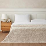 English Home Eden Grace Çift Kişilik Çarşaflı Yatak Örtülü Nevresim Takımı 200x220 cm Bej