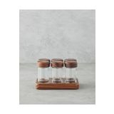 English Home Elegant Cam 6'lı Baharatlik 90 ml Kahverengi