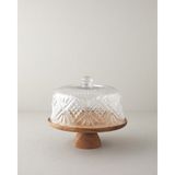 English Home Elroy Akasya-Cam Kek Fanusu 30 cm Şeffaf