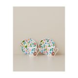 English Home Elvia New Bone China 4 Parça 2 Kişilik Kahve Fincan Takımı 80 ml Renkli