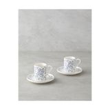 English Home Elyra Bone Porselen 4 Parça 2 Kişilik Kahve Fincan Takımı 90 ml Mavi Gold