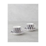 English Home Emberly New Bone China 4 Parça 2 Kişilik Çay Fincanı Takımı 230 ml Kahverengi