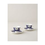 English Home Evelina New Bone China 4 Parça 2 Kişilik Kahve Fincan Takımı 90 ml Lacivert