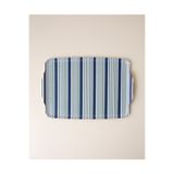 English Home Fine Line Melamin Kaydırmaz Tepsi 25X38 cm Lacivert – Yeşil