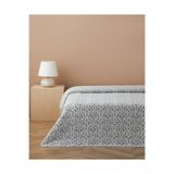 English Home Fiore Baskılı Pamuklu Tek Kişilik Pike 150x220 cm Mor