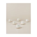 English Home Flora New Bone China 12 Parça 6 Kişilik Kahve Fincan Takımı 80 ml Renkli