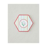 English Home Floral Stripe Seramik Bardak Altlığı 11 cm Renkli