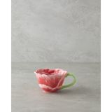 English Home Flowerella Dolomite Porselen Kupa 250 ml Desenli Tek Parça Pembe Renkli Kulplu